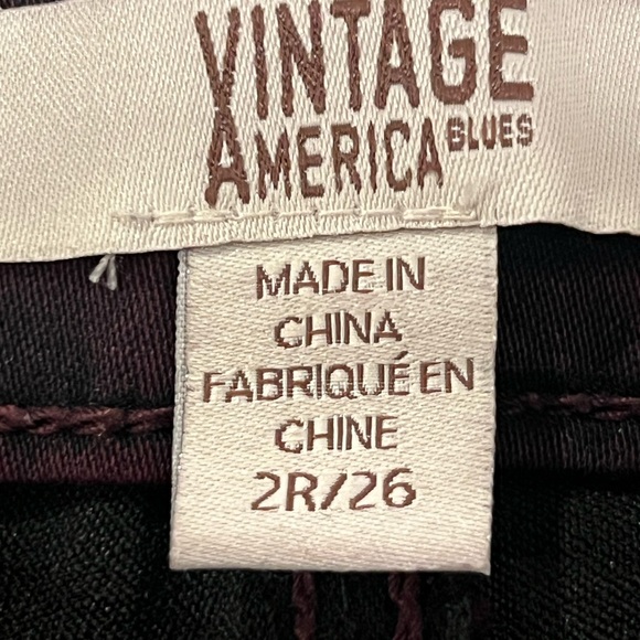 Vintage America Deep Red Jeans - Picture 3 of 5